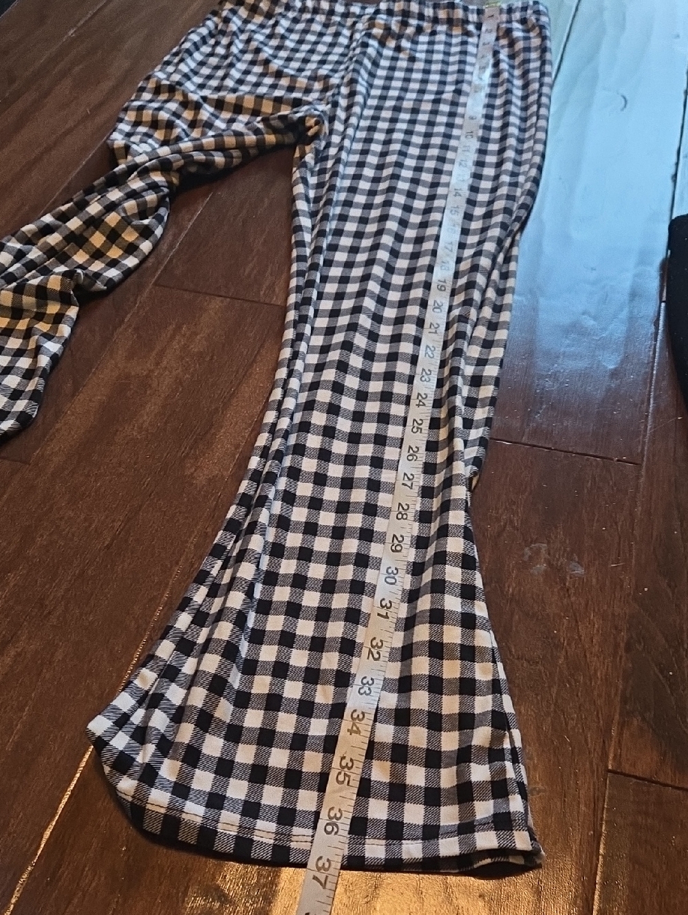 Forever 21 Gingham Check Flare Leg Pants - Picture 9 of 10